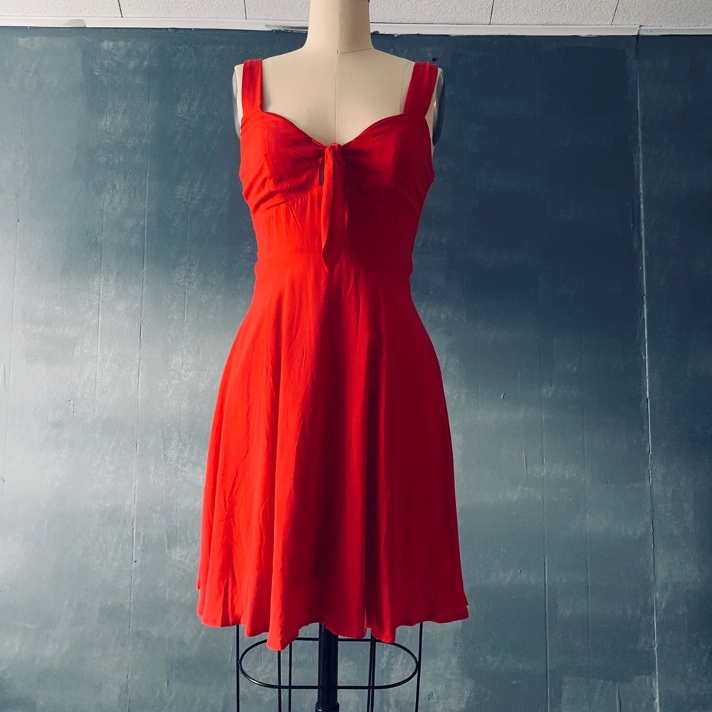 Cherry red mini dress